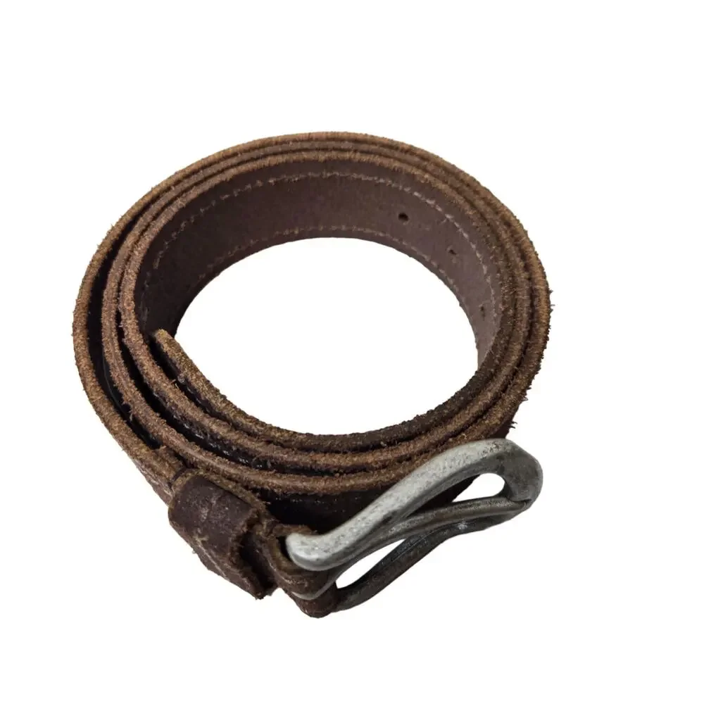 John Varvatos Star USA Textured Suede With Stitch Chocolate Men's Belt Size 40